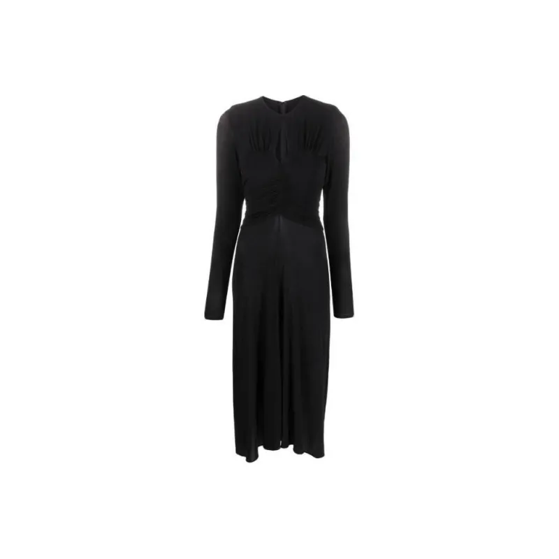 ISABEL MARANT Keyhole Neck Long Sleeved Midi Dress-0
