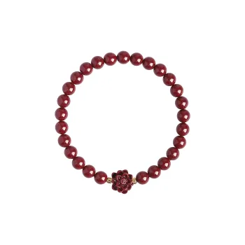 WUMZK Reconstructed Cinnabar Bracelets Unisex
