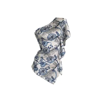 AFGGD Short Sleeved Dress Women's Blue