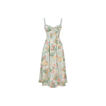 HOUSE OF CB SABRINA Slip Dress Women's LIGHT JADE PRINT/Shallow Jade Base Print
