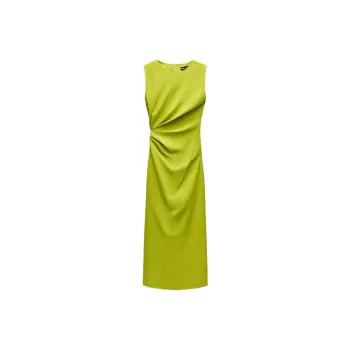 ZARA SS24 Sleeveless Dress Women's Mustard