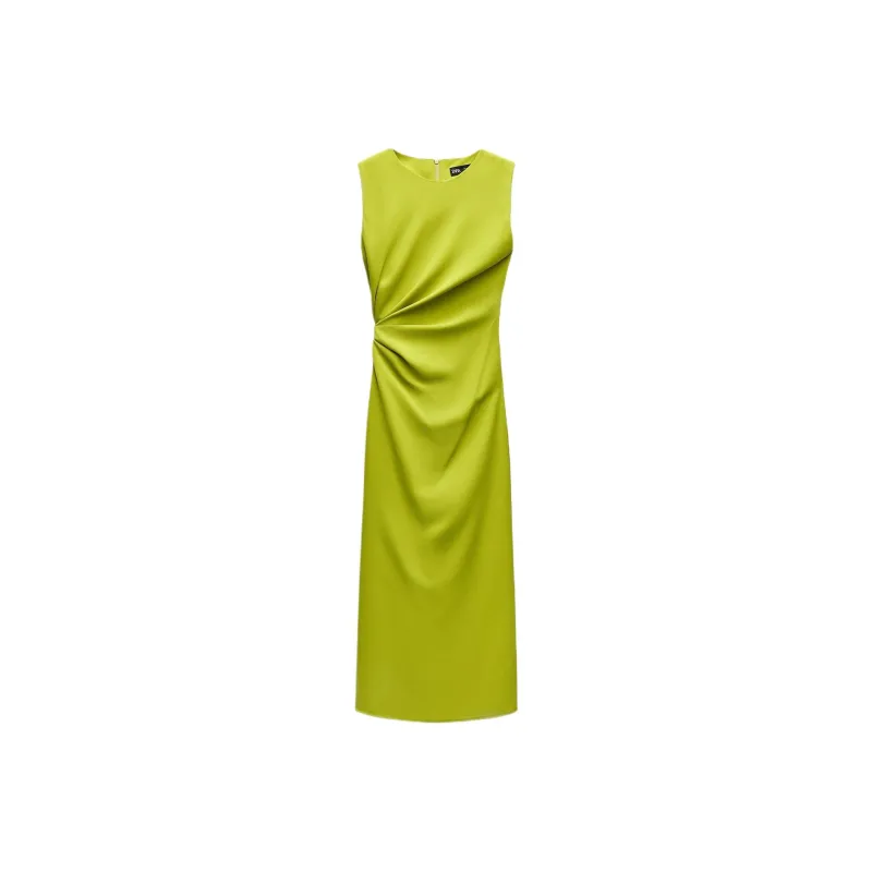 ZARA SS24 Sleeveless Dress Women's Mustard-0