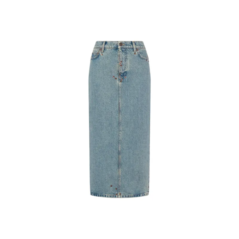 MOSCHINO Denim Midi Skirt-0