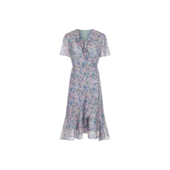 JZ Juzui Short Sleeved Dresses Women's Blossom Pink Green