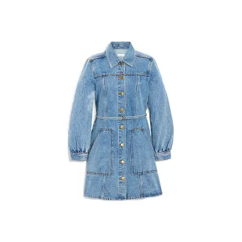 COACH Long-Sleeved Dresses Women's Blue