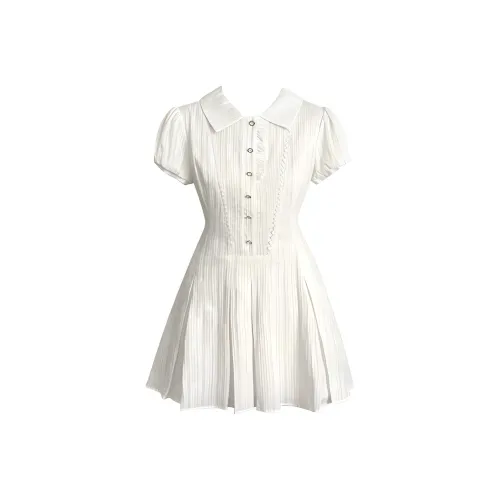 RTTO Short Sleeved Dress Women's White