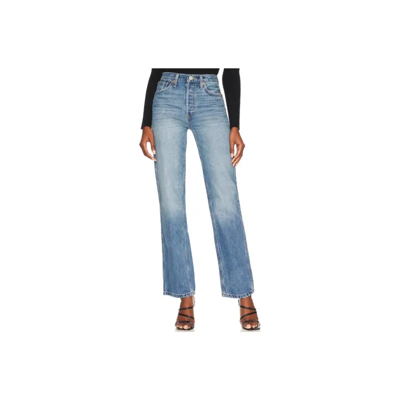 RE/DONE High rise Straight leg Jeans-0