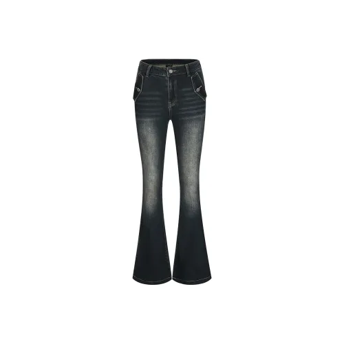 AZEPAM Jeans Women's Dark Blue Gray
