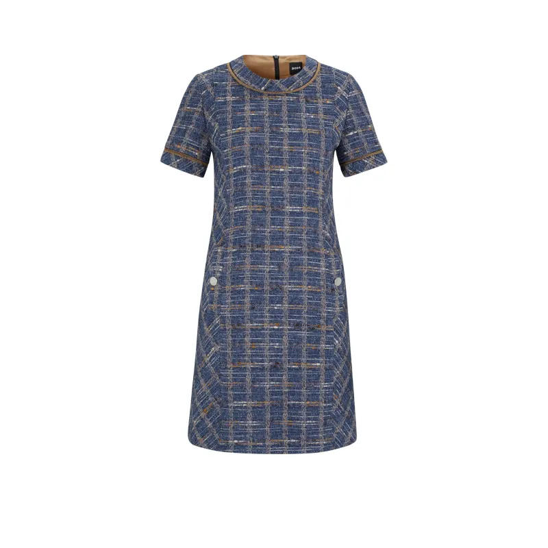 HUGO BOSS Short Sleeved Dresses Women's Blue-0