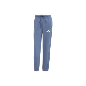 Adidas SS24 TEAM GB TRACKSUIT BOTTOMS Knitted Sports Pants Women's Blue