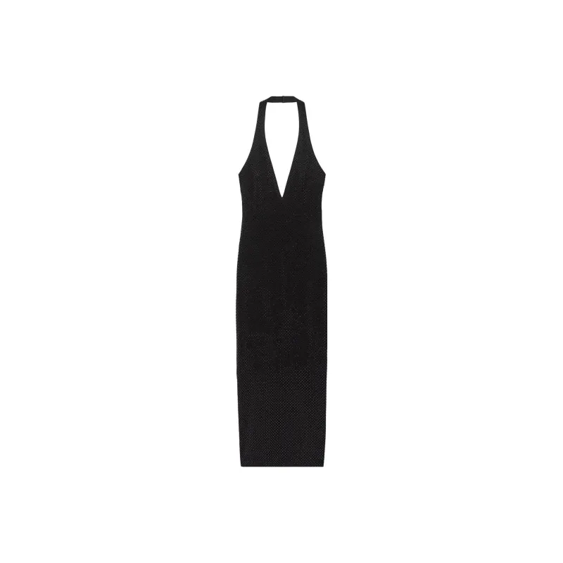 ZARA Slip Dresses Women's Black-0