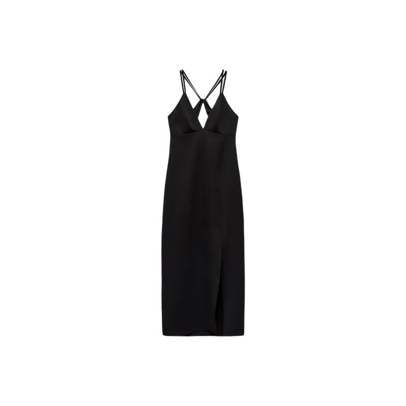 ZARA Slip Dresses Women's Black-0