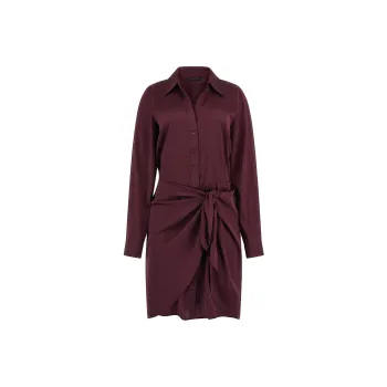 GUESS Eco Alya Dress Long-Sleeved Dresses Women's Purple