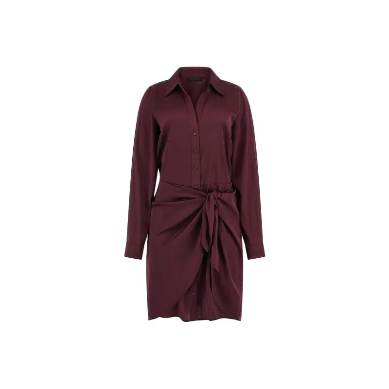 GUESS Eco Alya Dress Long-Sleeved Dresses Women's Purple-0