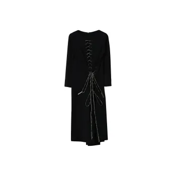 Yohji Yamamoto Short Sleeved Dresses Women's Black