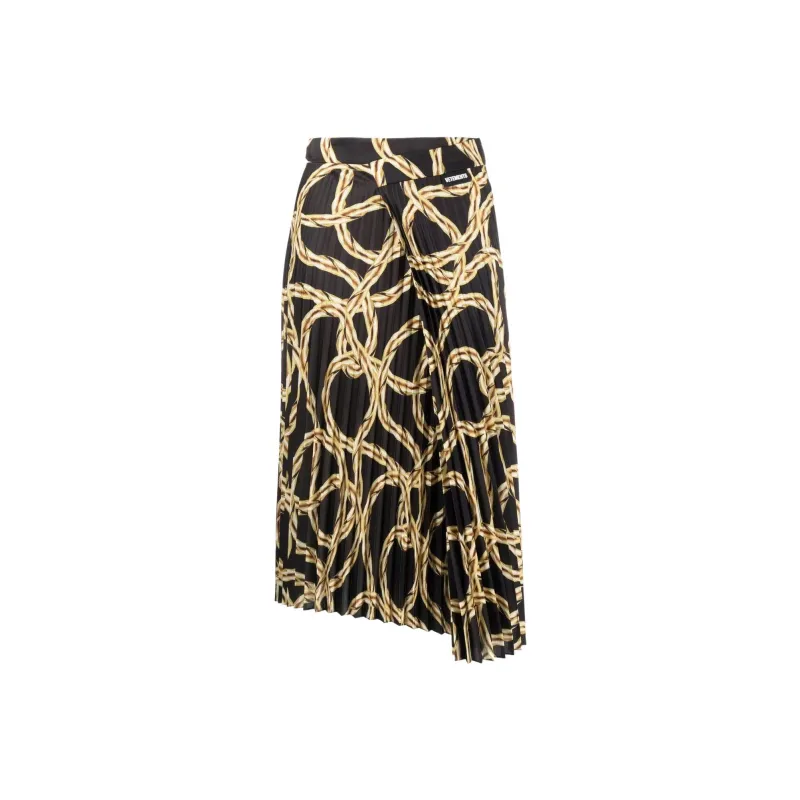 Vetements Casual Long Skirts Women's Black-0