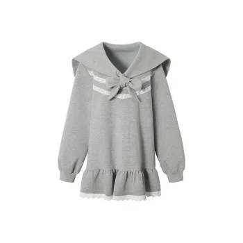 TURN UP Long Sleeved Dresses Women's Gray