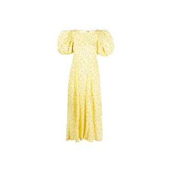 Rotate Duddy Jacquard Crewneck Maxi Dress