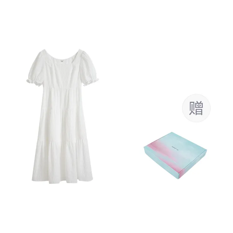 Inman Short Sleeved Dress Women's Gift Box Set Frost White-2