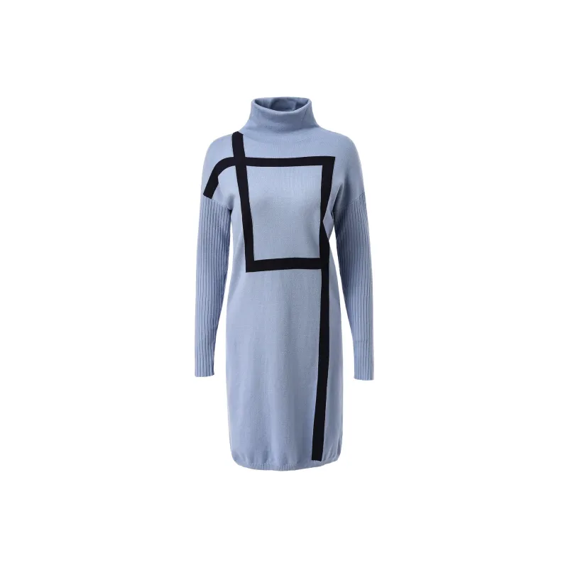 CYANINE SEA Long Sleeved Dresses Women's Blue-0