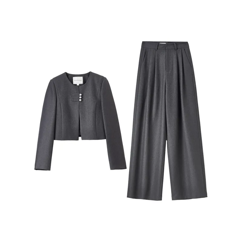 SENTUBILA Casual Suits Women's Downpour Gray-0