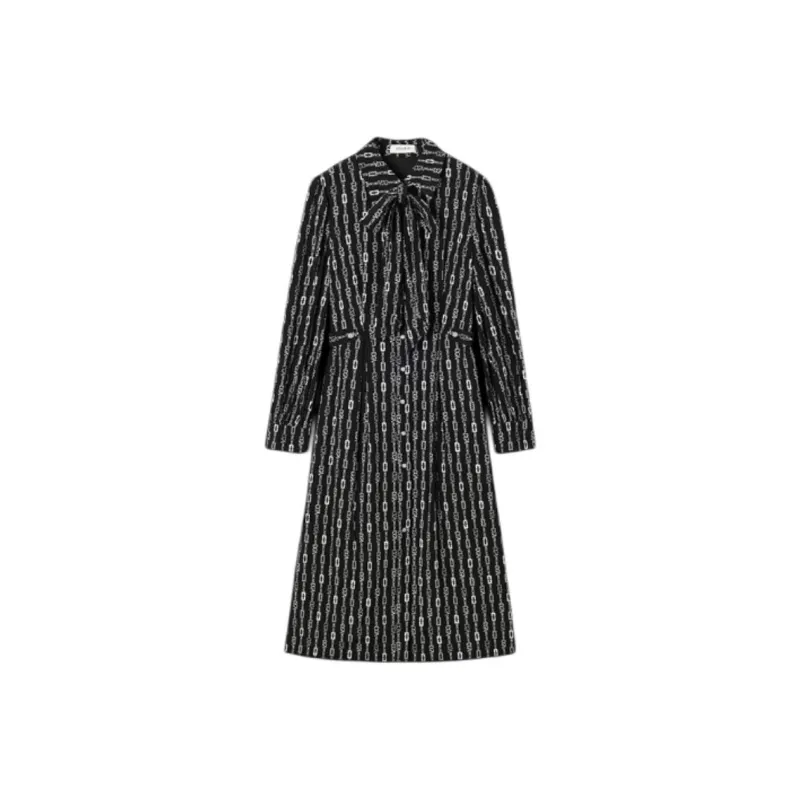 DEGAIA SS25 Long Sleeved Dresses Women's Black-0