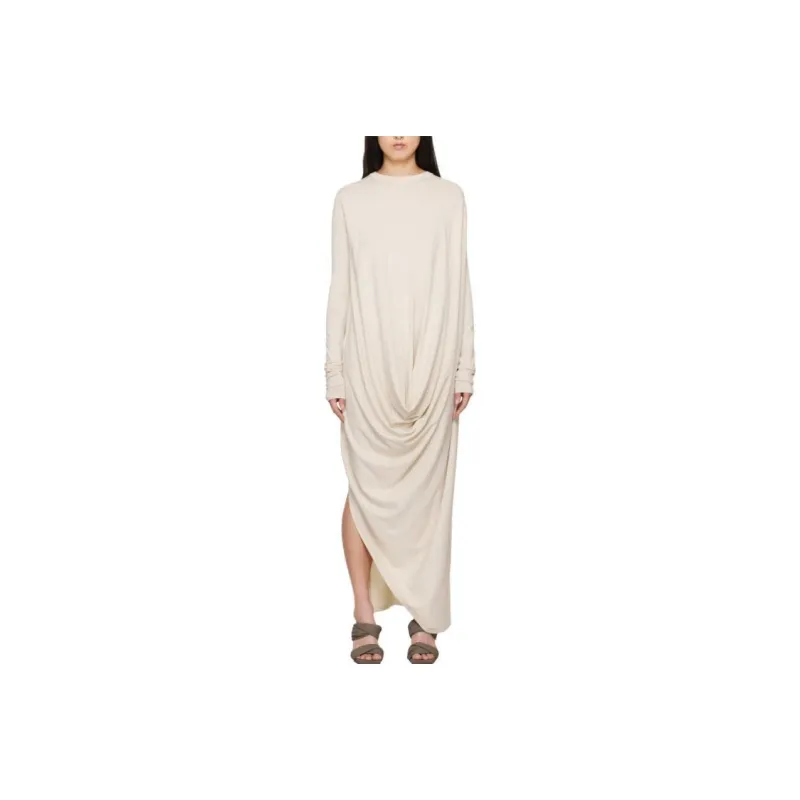 RICK OWENS/RO Long Sleeved Dress Women's Ecru-0