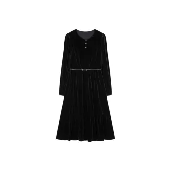 Mo Han Yi Mei Long Sleeved Dresses Women's Black