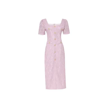 Duffy Fashion Short Sleeved Dresses Women's Pink