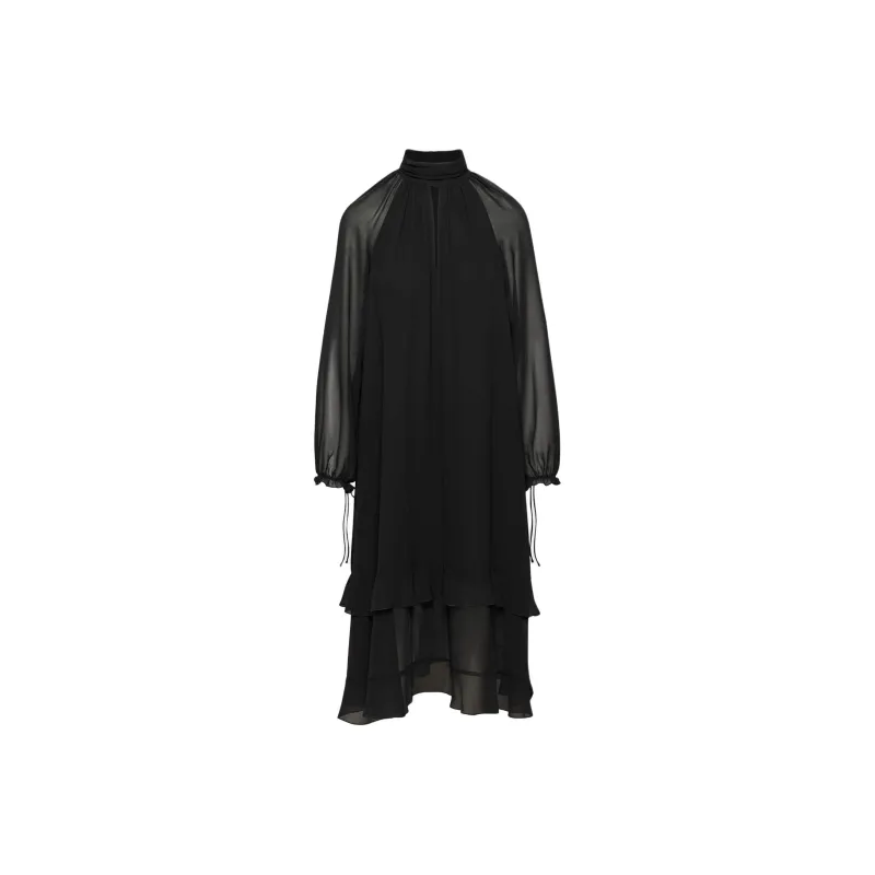 ARITZIA Wilfred Audrey Dress Long-Sleeved Dresses Women's BLACK/Black-0