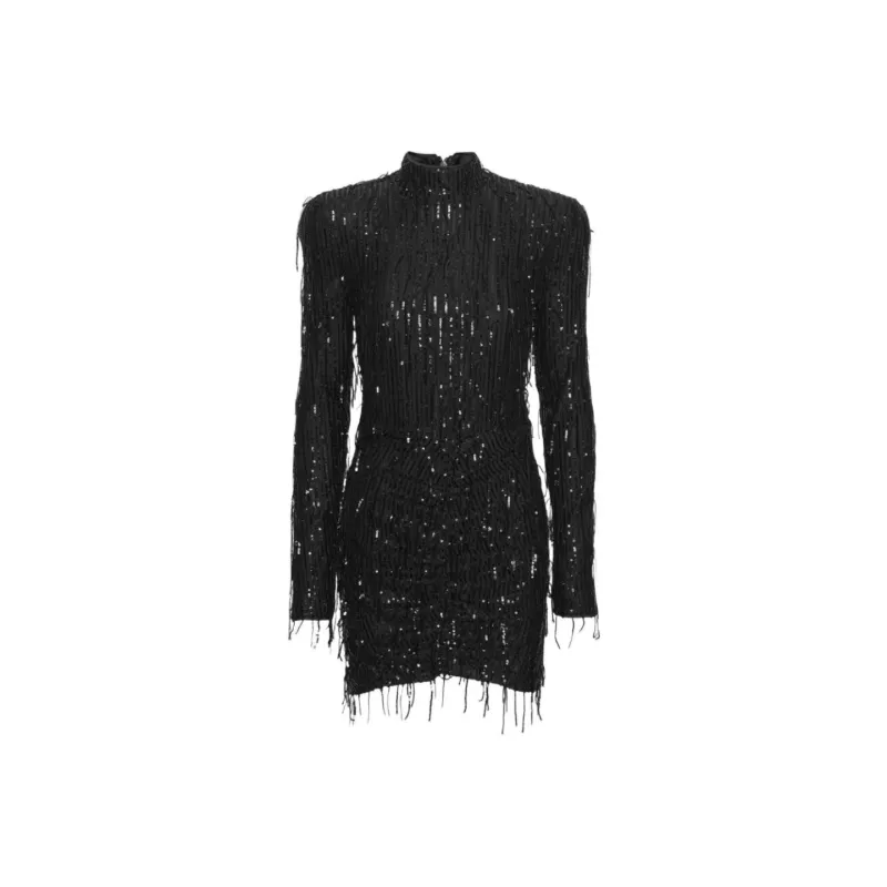 Rotate Long-Sleeved Dresses Women's Black-0