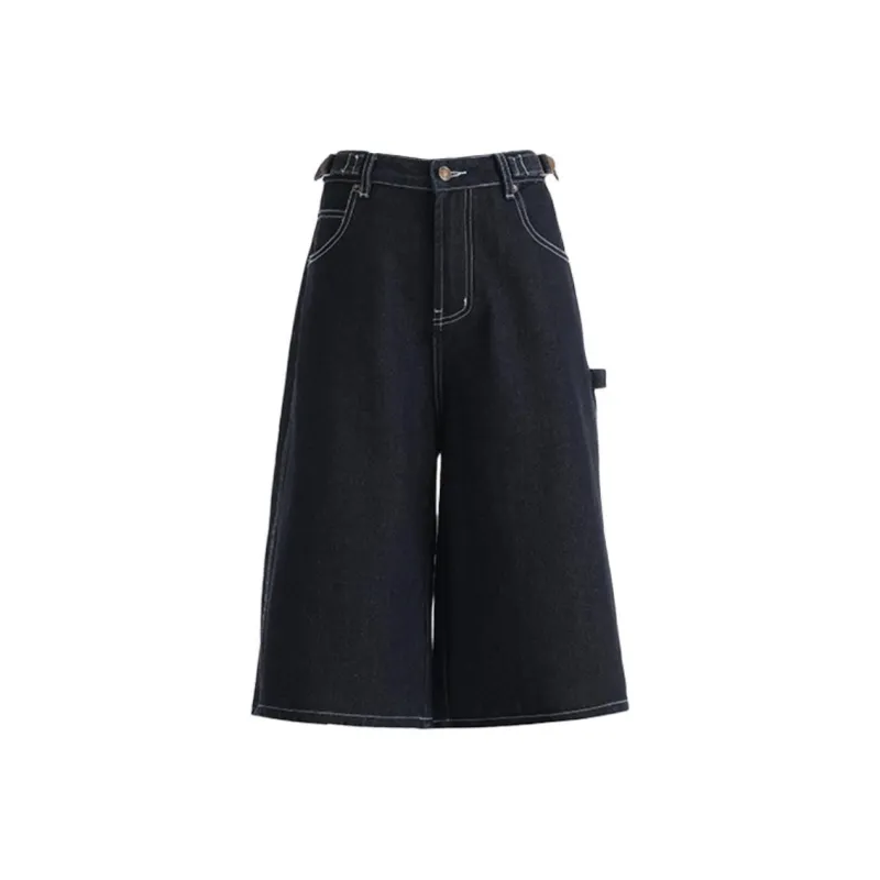 ZNZX Cargo Pants Women's Blue[Ankle Length]-0