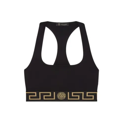 VERSACE Greca Border Sports Bra 'Black'