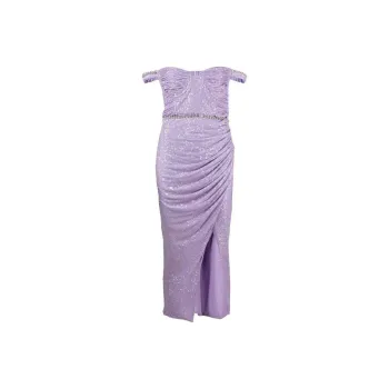 Self portrait Sequin embellished Off shoulder Midi Dress