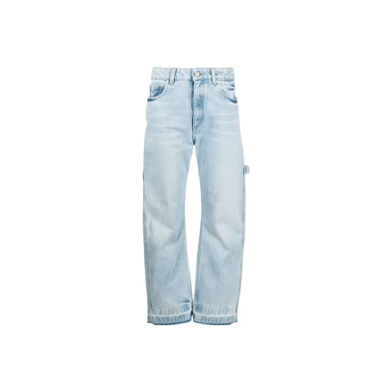 Stella McCartney Logo Patch Straight Leg Jeans-0