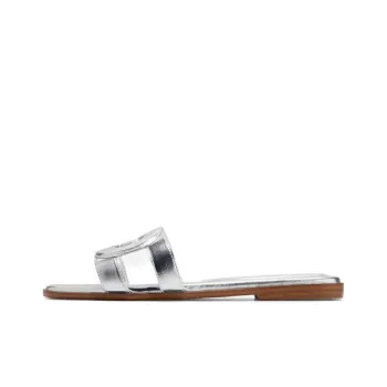 COLE HAAN Rubber Sole Slip Resistant Slide Slippers Women's Silver