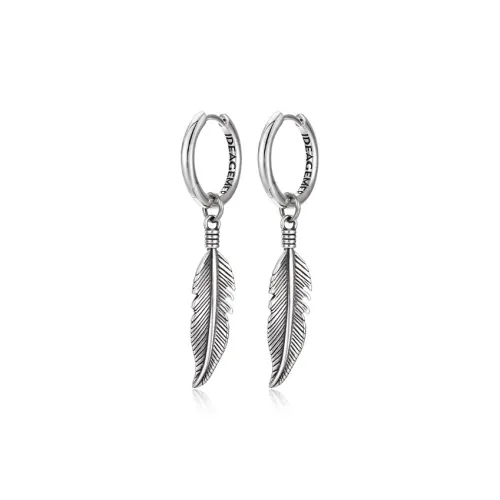 IDEAGEMER 925 Sterling Silver Earrings Men's