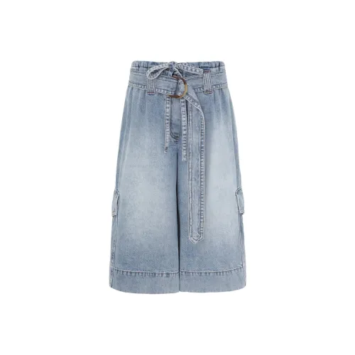 Zimmermann SS25 Denim Long Skirt Women's Blue