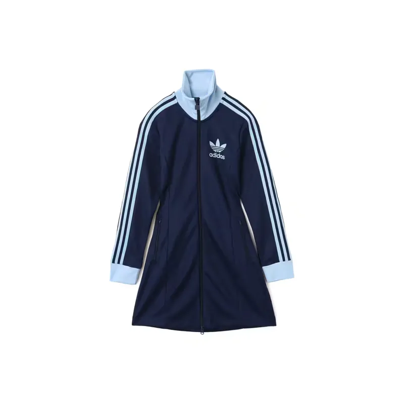 Adidas Originals ADICOLOR3 Stripes SS25 Long Sleeved Dress Women's Midnight Indigo-0