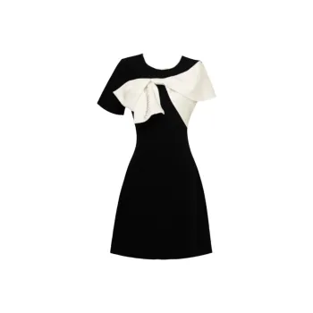 Duffy fashion Short Sleeved Dresses Women's Black
