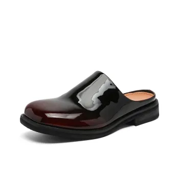 Xiwencha Rubber Sole Slip Resistant Closed Toe Slippers Men's