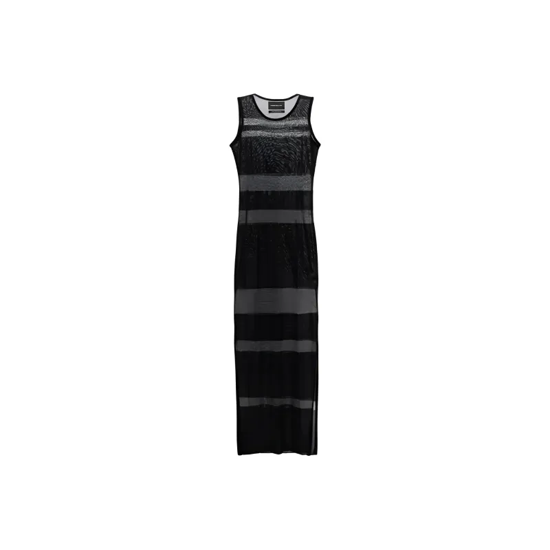 Louisa Ballou Sea Breeze Sheer knit Maxi Dress-0