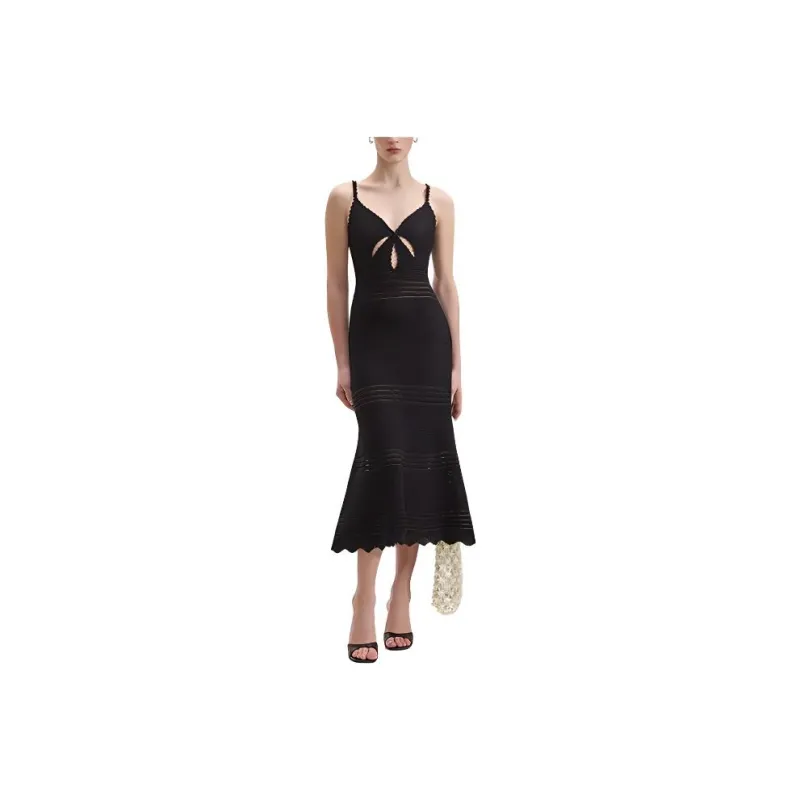 Self portrait Slip Dresses Women's Classic Black-0