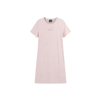 EMPORIO ARMANI EA7 SS24 Short Sleeved Dress Women's Light Pink
