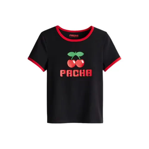 H&M T Shirt Women's Black/Padparadscha