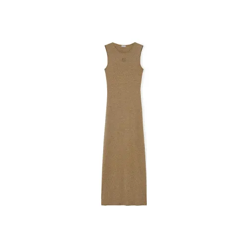 LOEWE Sleeveless Dresses Women's Terracotta Yellow