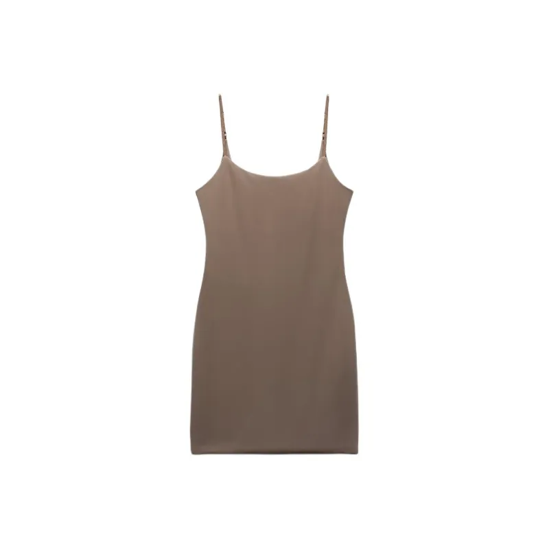 ZARA Slip Dresses Women's Gray-0