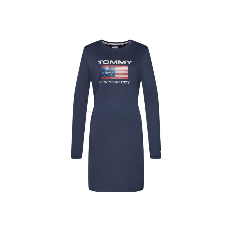 Tommy Hilfiger Long Sleeved Dress Women's Blue-0