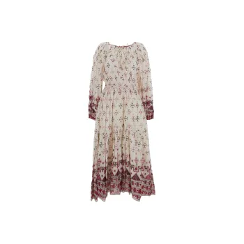 ISABEL MARANT ETOILE Fratela Printed Cotton-blend Voile Midi Dress