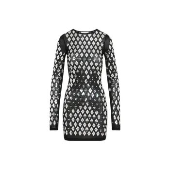 Paco Rabanne Metallic Effect Mini Dress